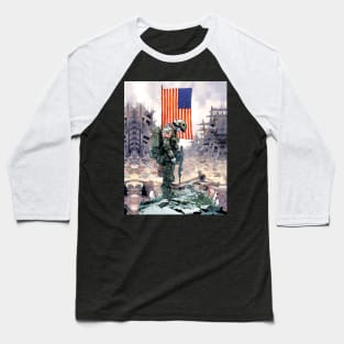 Memorial Day: Remembering Sacrifices, A Call for Unity and Service on a Dark Background Baseball T-Shirt